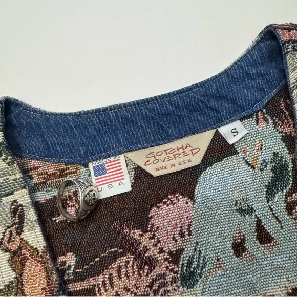 Vintage 80’s Patterned Carpet Vest
