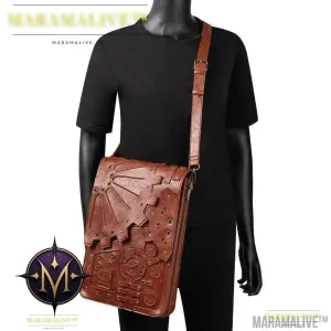 Vintage Steampunk Backpack, adorned with Retro-Style Gears.