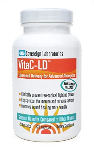 Vitamina liposomal mejorada C – 520mg cápsulas grado farmacéutico – 1500% más biodisponible que otras marcas, 120 unidades