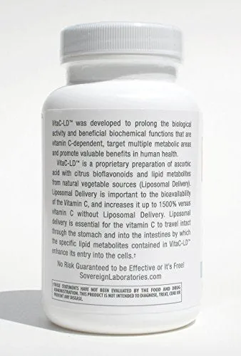 Vitamina liposomal mejorada C – 520mg cápsulas grado farmacéutico – 1500% más biodisponible que otras marcas, 120 unidades