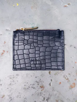 Vivace Apple Leather Vegan Card Holder | Blue