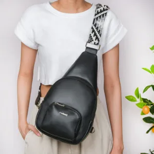 Voyager Crossbody Sling Backpack Black