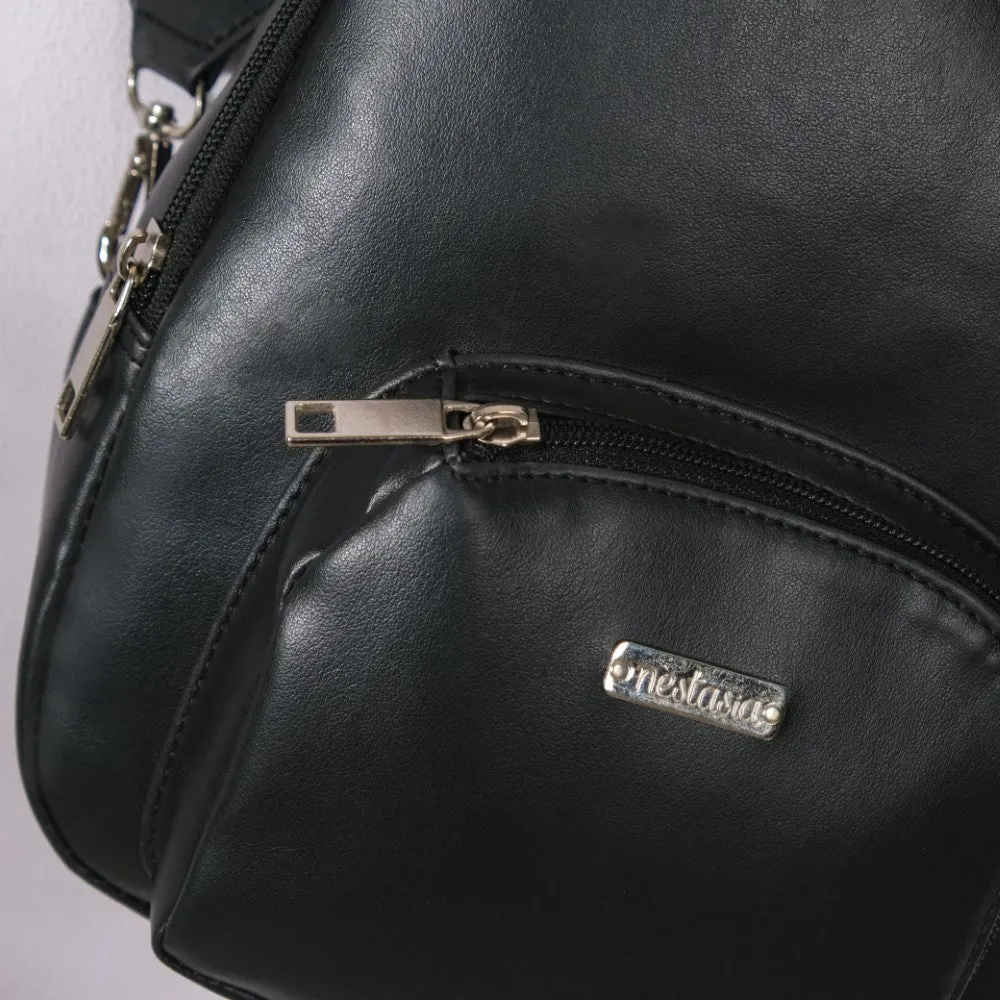 Voyager Crossbody Sling Backpack Black