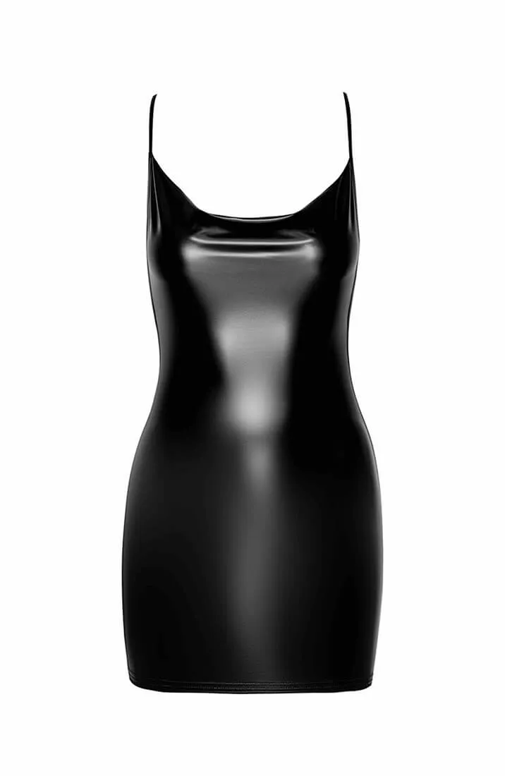 Wet look dress with rhinestone embellishment - Feeling Emotions