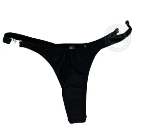 Wetlook Detachable Thong - Black Matte