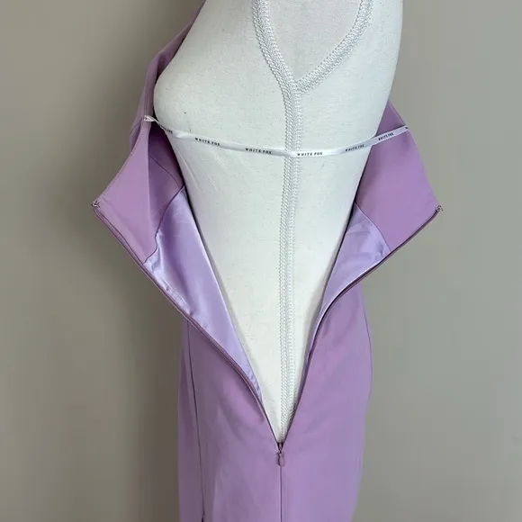 WHITE FOX Lilac One-Shoulder Bow Dress Size XS