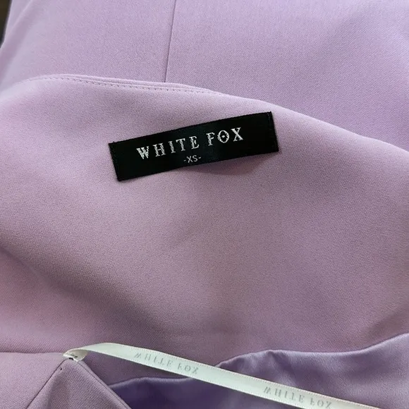 WHITE FOX Lilac One-Shoulder Bow Dress Size XS