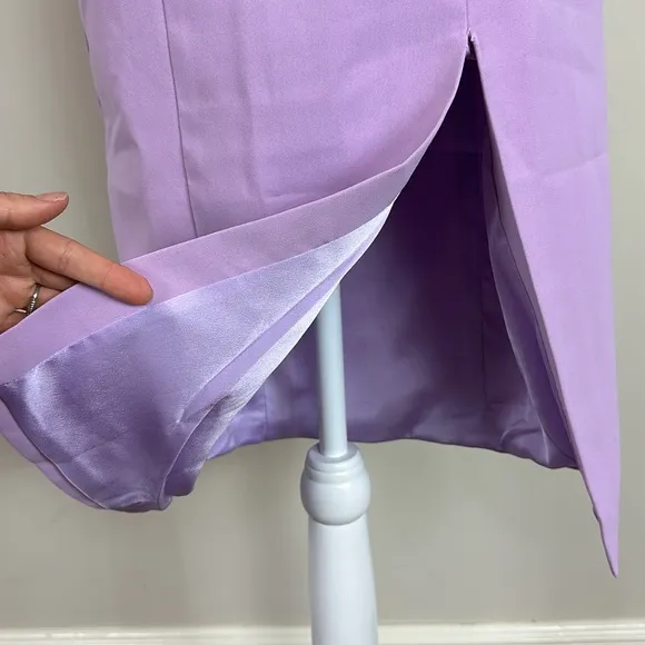 WHITE FOX Lilac One-Shoulder Bow Dress Size XS