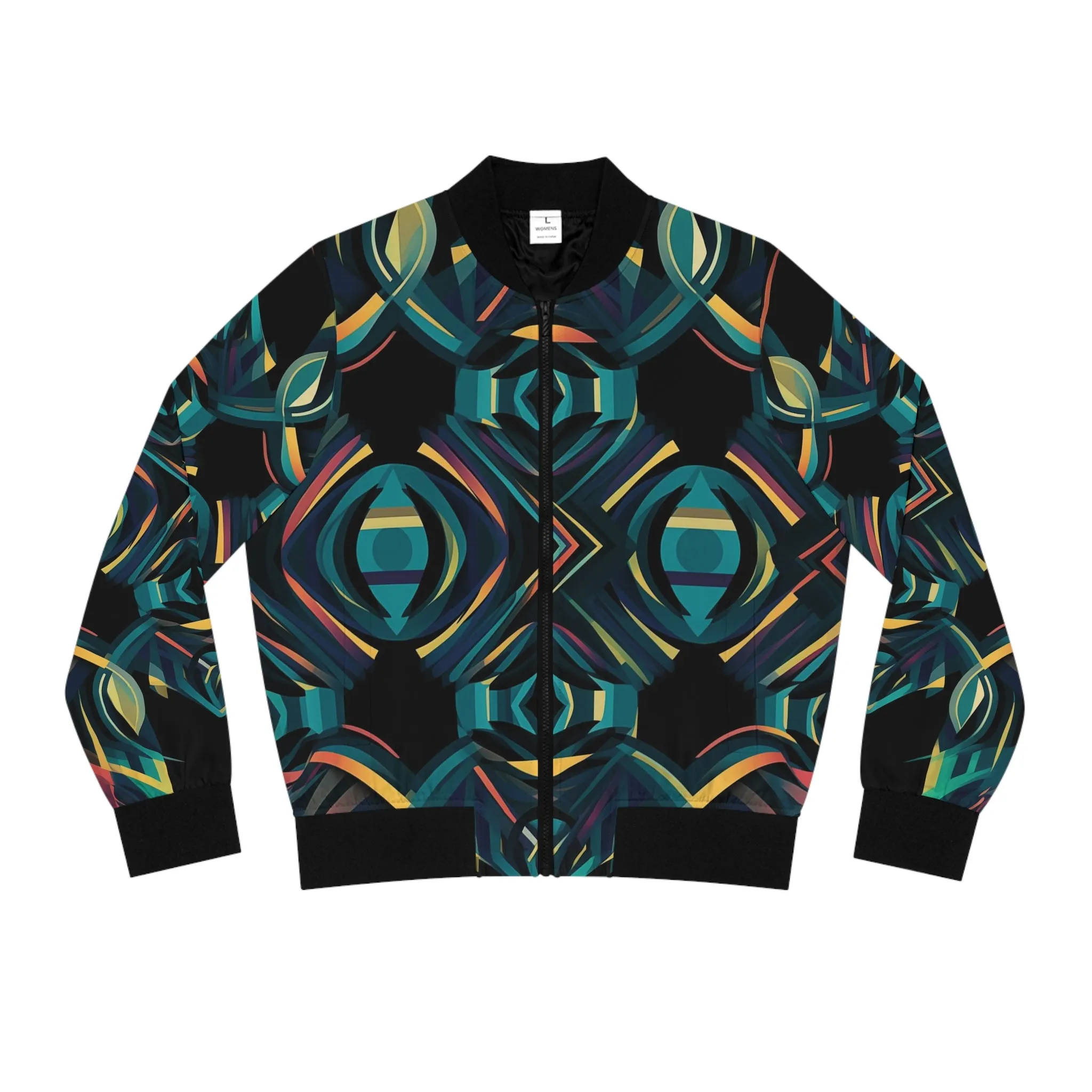 Women's Bomber Jacket - Darth Vader Op Art Vintage