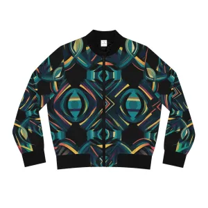 Women's Bomber Jacket - Darth Vader Op Art Vintage
