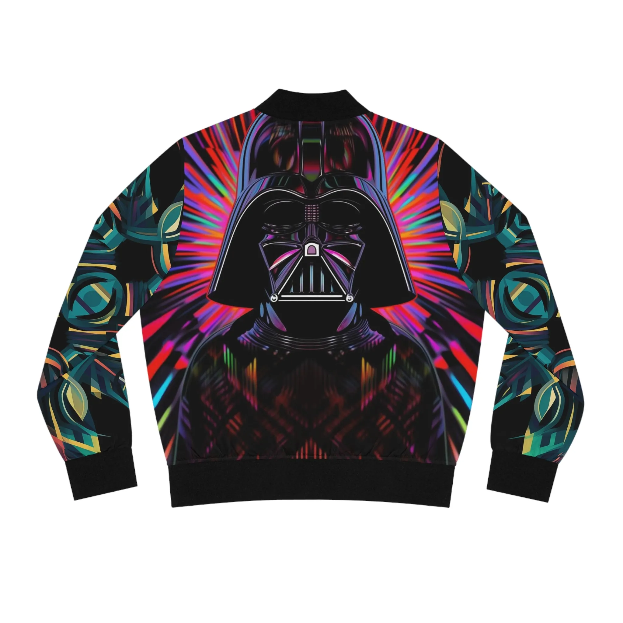 Women's Bomber Jacket - Darth Vader Op Art Vintage