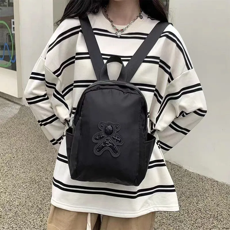 Women's Korean Style Little Bear Sequined Shell Bags