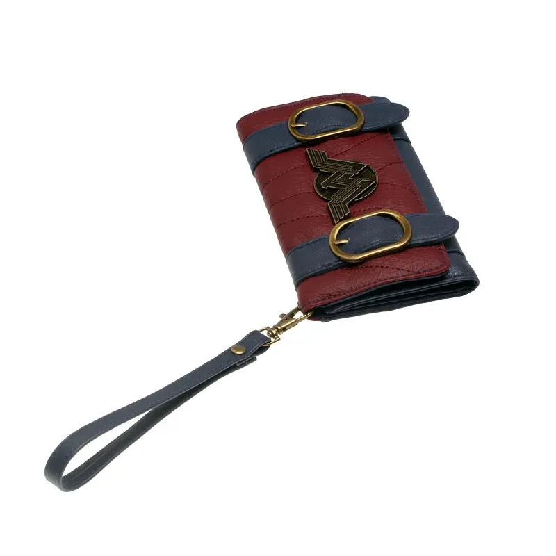 Wonder Woman Double Buckle Tri-Fold Wallet
