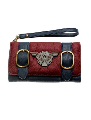 Wonder Woman Double Buckle Tri-Fold Wallet