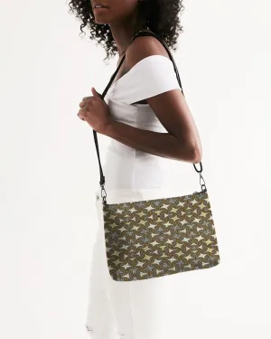 Yellow Brown African Print Daily Zip Pouch