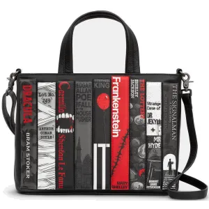 Yoshi Horror Bookworm Library Black Leather Grab Bag