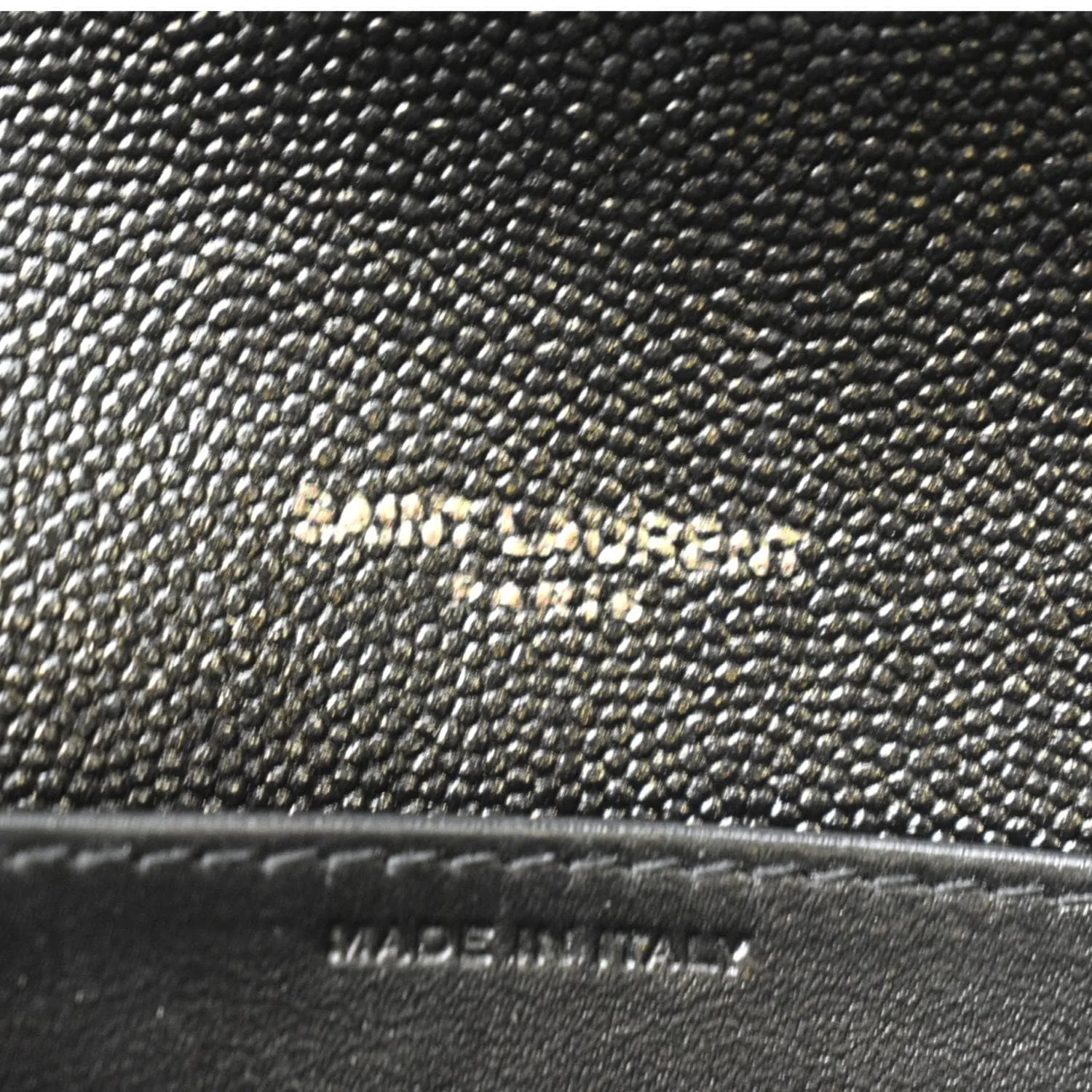 YVES SAINT LAURENT Flap Chain Grain De Poudre Leather Crossbody Bag Black