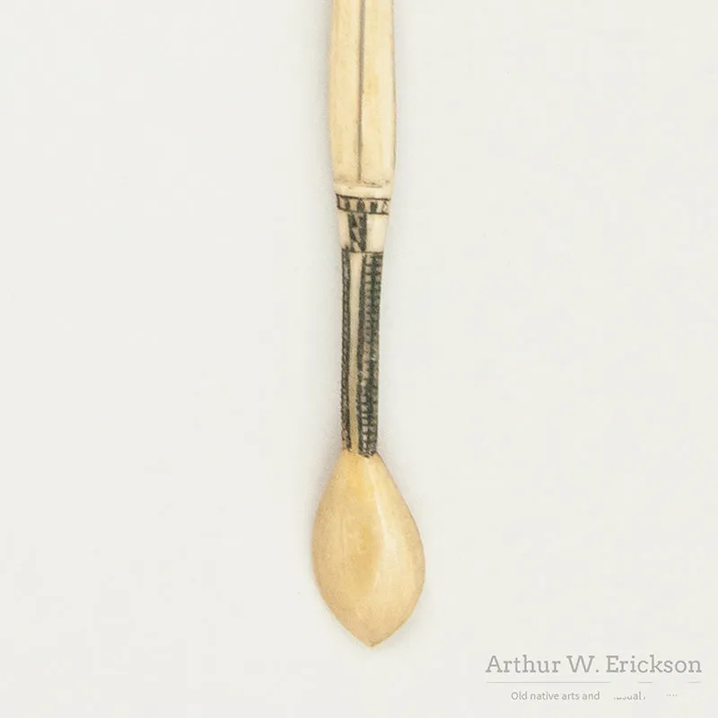 Zulu Decorated Bone Snuff Spoon
